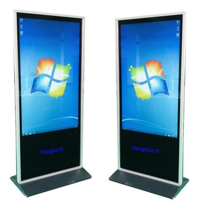 China Totem Floor Stand Lcd Interactive Touch Screen Digital Signage Display 55 75 Inch for sale