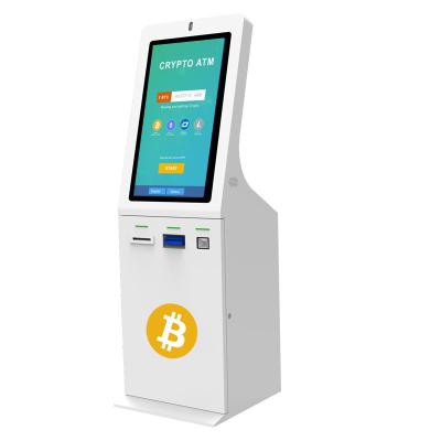 China Free Software Cash Recycler Bitcoin ATM Kiosk 32inch With QR Scanner for sale