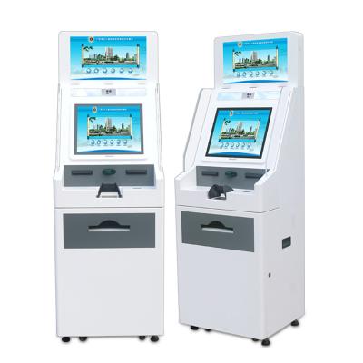 China 3G 4G Wifi connectivity Bank ATM Machine Dual Screen Smart Printing Kiosk for sale