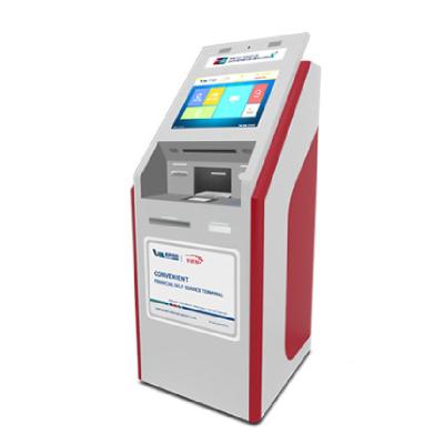 China Banks All In One Cash Payment Kiosk Machine 10 Points Touchscreen for sale