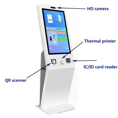 China Hunghui 32inch Restaurant Touch Screen Kiosk / Food Ordering Payment Kiosk for sale