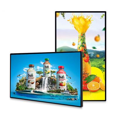 China 55inch Wall Mounted Lcd Advertising Display Monitor Indoor 250cd/M2 for sale