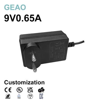 China 0.65A 9V DC Wall Adapter Electric 10W Wall Mount Power Supply for sale