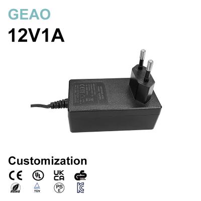 China OEM / ODM Electric 12V 1A Power Adaptor For LED Light CCTV Camera for sale
