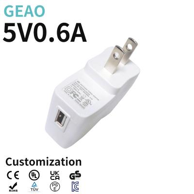 중국 전류 보호 CQC 에 6W 5V 0.6A 스마트폰 USB 벽 고속 충전기 판매용