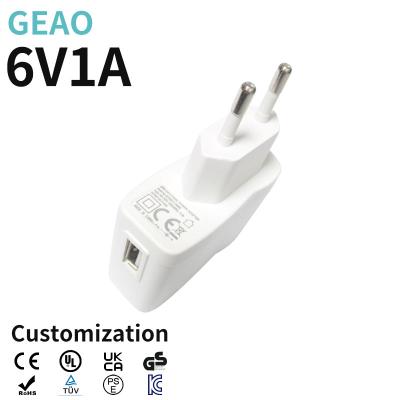 China OEM / ODM 6V 1A Eu USB Wall Charger Portable For Smartphones for sale