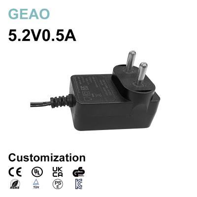 China 5.2v 0.5a Wall Mounted Ac Adapters For Worldwide Purifier Sweeper Massage Chair Industrial Computer for sale