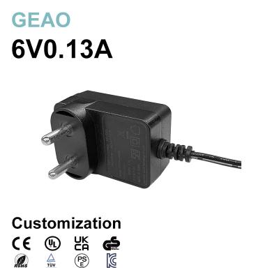 China 6v 0.13a Wall Mount Power Adapters For Ac Dc Hair Removal Device Thermal Print Yt400 Projector Massage Chair for sale