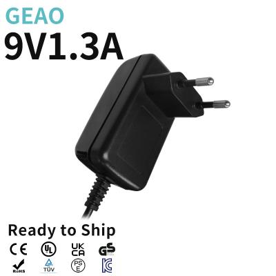China 18W 9V 1.3A Wall Mount Power Supply Adaptor 10%-90%RH Humidity for sale