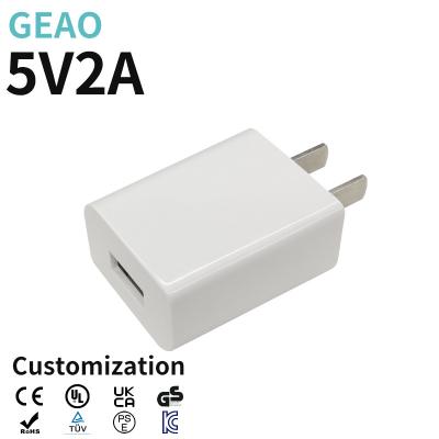 China 10W 5V 2A Mini USB Wall Charger Cell Phone With Over Current Protection for sale