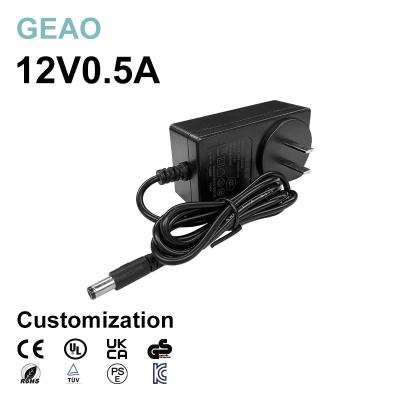 China 12V 0.5A Wall Mount Power Adapters For Hot Selling  DVD Water Pump Heated Blanket Neon Flex for sale