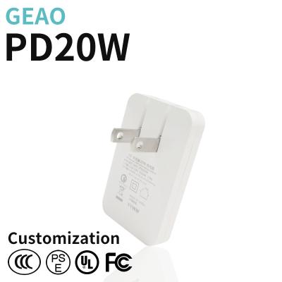 China 5V 3A GaN 20W PD Fast Charger Portable USB Power Adapter Lightweight for sale