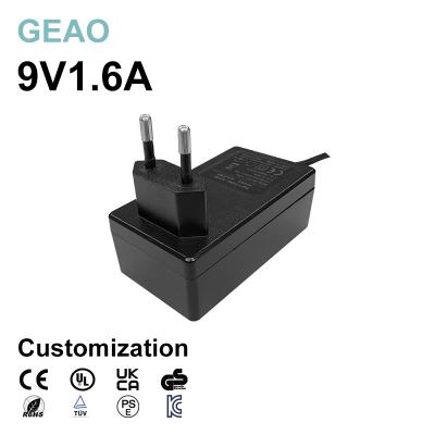 China 9V1.6A Wall Mounted Power Adapter For Customization Router Lg Lcd Monitor Barcode Printer Christmas Tree for sale