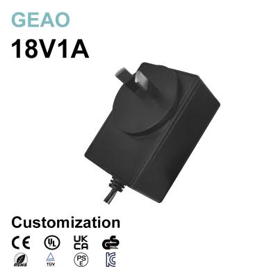 中国 18V 1A Wall Mounted Power Adapter For AC DC Depilator Monitor Notebook Dehumidifier Aquarium 販売のため
