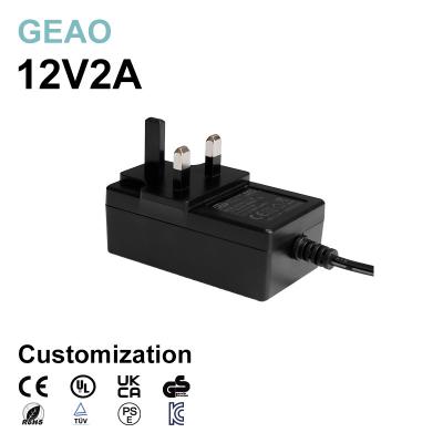 China Dvd 12V 2A Wall Mounted Power Adapters 24W Safety Approval CCC for sale