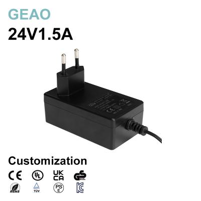 China 24V 1.5A Wall Mounted Power Adapters For Cheap Robot Lg Monitor Cash Register Router en venta