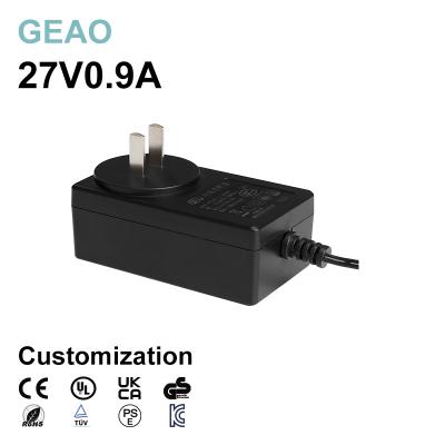 China 27V 0.9A Wall Mounted Power Adapters For Factory Showroom Neon Flex Outdoor Cctv Camera Barcode Printer zu verkaufen
