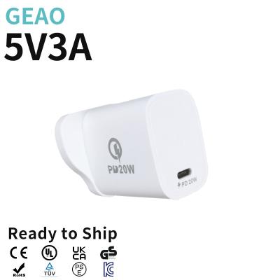 China 5V 3A GaN Fast Charging Iphone Charger 20W Max Output Safety for sale