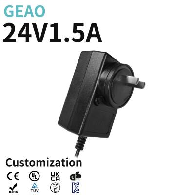 China Universal 24V 1.5A Interchangeable Power Adapter Lightweight Multi Plug for sale