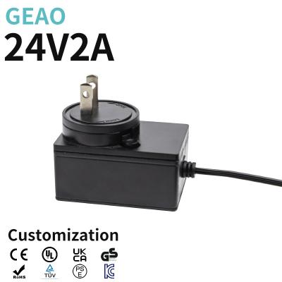 China 24V 2A Plug In Power Adapter Interchangeable Universal Charging Adapter FCC for sale