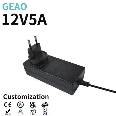 China Electronic 12V 5A Interchangeable Power Adapter Swappable Power Pack for sale