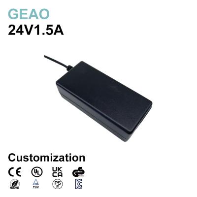 China 24V 1.5A Laptop Desktop Power Adapter High Speed Charging Device for sale