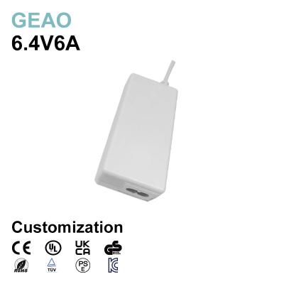 China 6.4V 6A Desktop Power Adapter For Heated Blanket 3D Marking Machine Sweeper CCTN Camera for sale