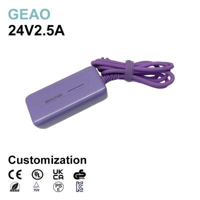 China 2.5A 24V AC DC Desktop Power Adapter 60W Customized Electrical for sale