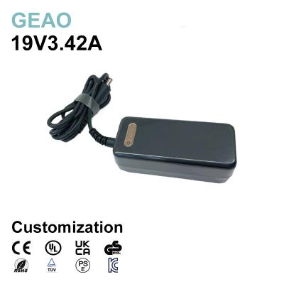 China 19V 3.42A Desktop Power Adapter For Foam Machine Christmas Tree Fan Reliable Provider for sale
