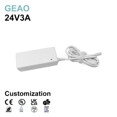 China Stable 24V 3A Desktop Power Adapter  72W 5V 13A 15A 16A 17A 20A for sale