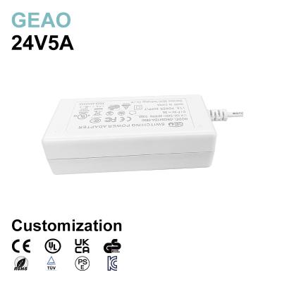 Cina 24V 5A Desktop Power Adapter For Customization Robot Led Aquarium Light Air Purifier Lg Monitor in vendita