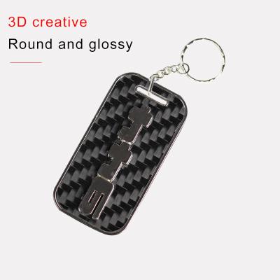 China 3D Real Carbon fiber keychains, for car carbon fiber gift key chains, Accept Customized Order for sale