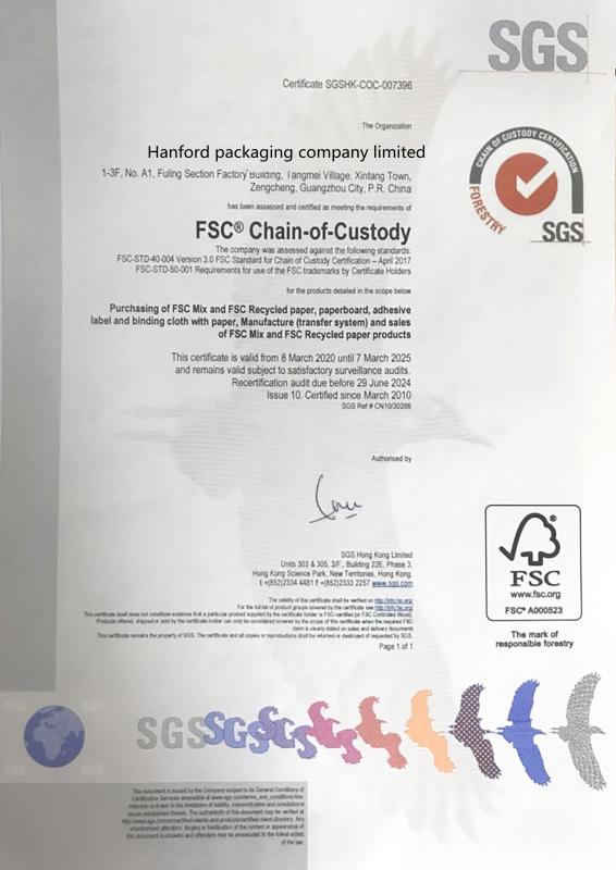 SGS - Hanford international packaging and design Co., Ltd