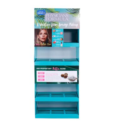 China Makeup Stable Printed Cardboard Box Display Stands Multipurpose cosmetic makeup display rack for sale