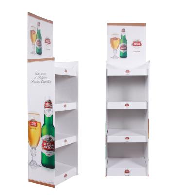 China POP Corrugated Cardboard Retail Display Stands UV Coating Sustainable cardboard display rack for sale