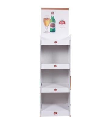 China Hot Sale Paper Display Cabinet Cosmetics Makeup Display Stand Corrugated Paper Cardboard For Juice for sale
