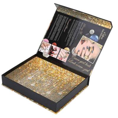 China Empty Fancy Fake Press On Nail Packaging , False Nail Foil Gift Boxes Packaging for sale