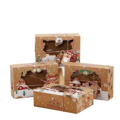 China Folding Luxury Christmas Chocolate Cake Cardboard Paper Gift Boxes Transparent for sale