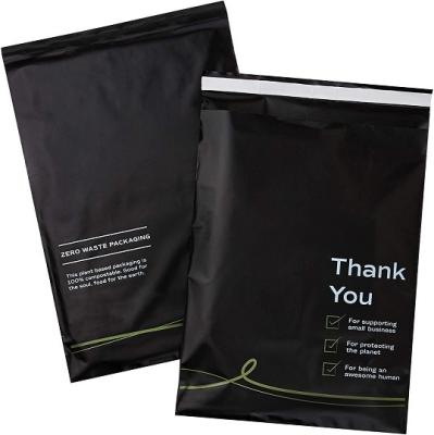 China Tearproof Ultralight Black Poly Mailer Bags , EN13432 Large Shipping Bags For Clothes for sale