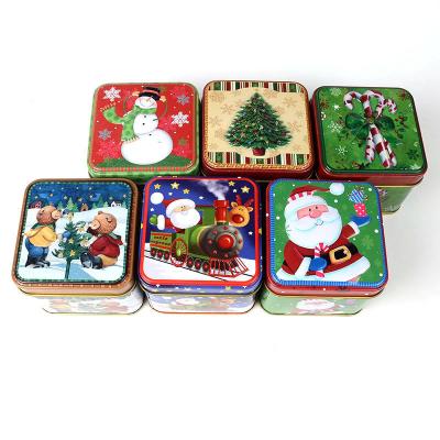 China Rustproof Cookie Small Christmas Tins With Lids Thickened Lightweight for sale