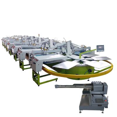 China Garment Shops Oval Automatic Screen Printing Machine Digital Textile Printer For T Shirt for sale