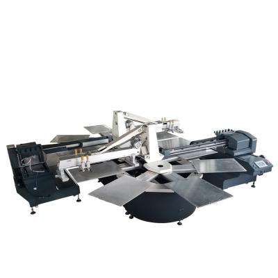 China Auto Oval Hybrid Screen Printer 8 Color Direct To Garment Oval Inkjet Screen Printer for sale