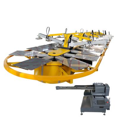 China Multicolor Digital Oval Flat Screen Printing Machine For Garment Printing for sale