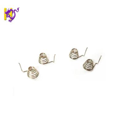 China HEZHI Nickel Plated Small Conical D Cell Battery Spring With Positive Negative Terminal for sale