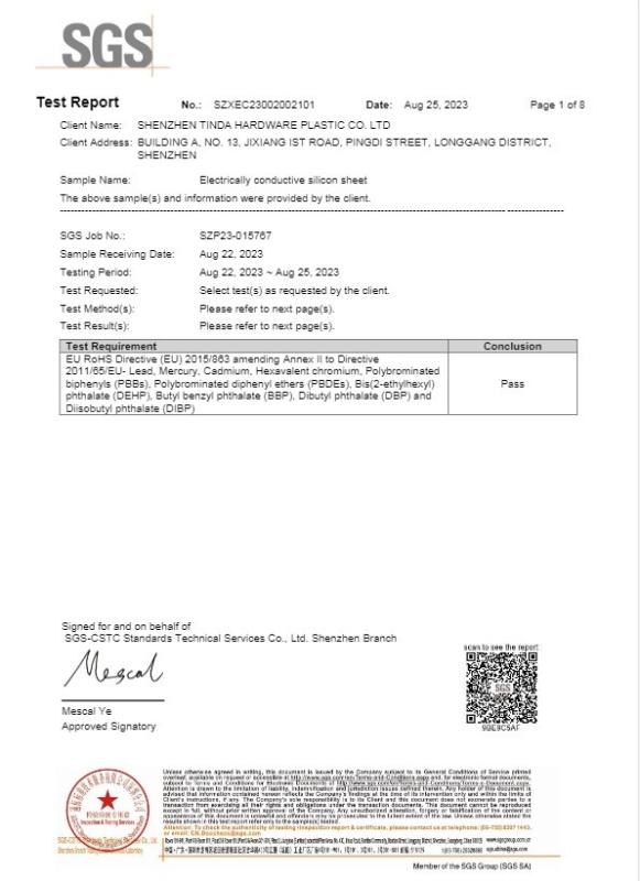EU RoHS Directive (EU) 2015/863 amending Annex II - Shenzhen Tinda Hardware & Plastic Co., Ltd.
