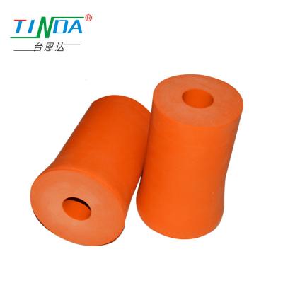 China High Durability High Temp Hot Pressed Silicone Rubber Roller Customizable for sale