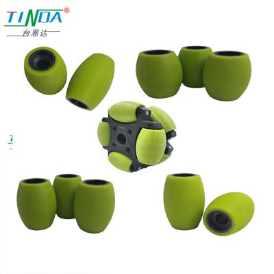 China Customized Polyurethane Small Drum Rubber Roller Wheel Mecanum Wheel Roller for sale