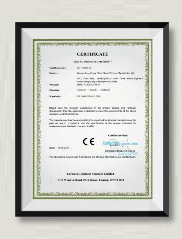 CE - Sichuan Rongcheng Huasu Polymer Material Co., Ltd.