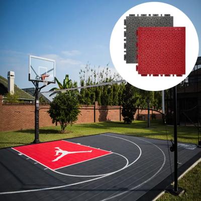 China Customised Water Repellent Interlocking Outdoor Badminton Basketball Flooring Sport Court Tiles for sale