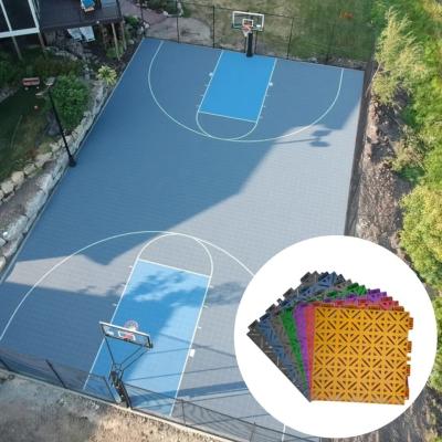 China 3x3 cancha de baloncesto cancha de tenis azulejos interrelacionados patio trasero al aire libre alfombra en venta